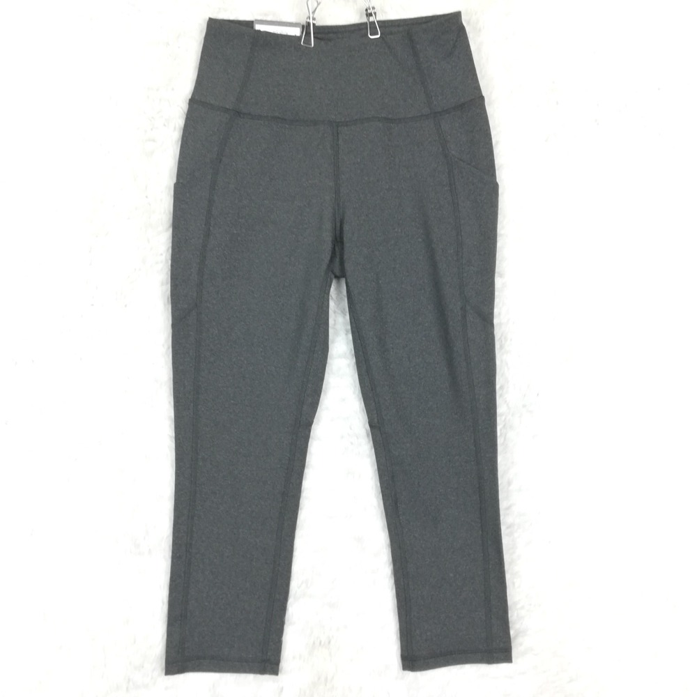 Tek Gear Womens Pants Capri High Rise Legging Shapewear Charcoal Pull On S New